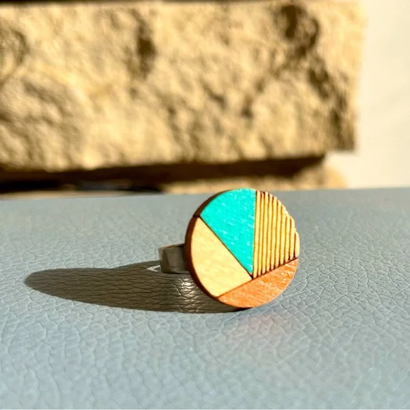 Handmade Geometric Ring - Picture 1 of 3